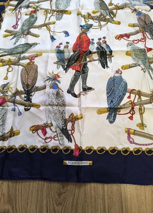 Платок hermes франция винтаж 100% шелк