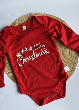 Новогодний боди 6-9 месяцев
