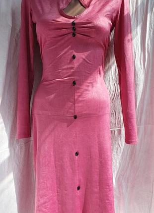 Шикарна сукня облягаюча рожева сукня на випускний вечірня святкова сукня на довгий рукав