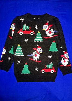 Красивый новогодний свитерок "primark"(6-7лет)