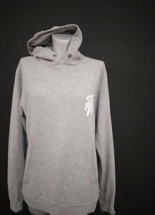 Худи реглан толстовка серая l-xl