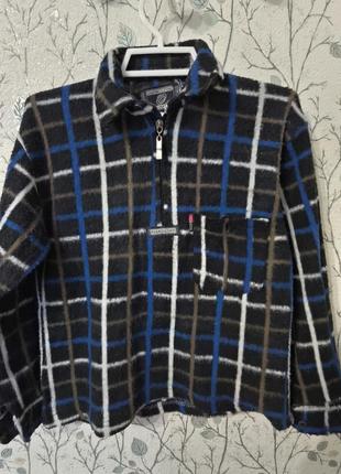 Теплая рубашка в клетку