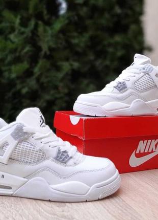 📌зимние nike air jordan 4 retro белые  📌