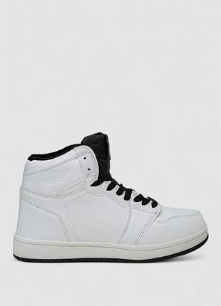 Кроссовки мужские зимние на меху бело-черный