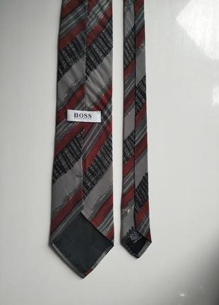 Винтажный полосатый галстук галстук hugo boss2 фото