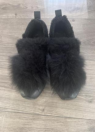 Зимние мокасины с натуральным мехом