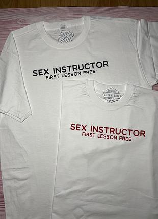 Футболка с принтом секс инструктор/sex instructor