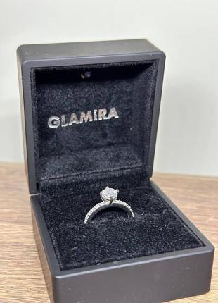 Кольцо колечко золотая белая с фианитом