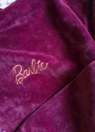 Оверсайз велюровое бархатное худи цвета бургунди барби barbie missguided7 фото