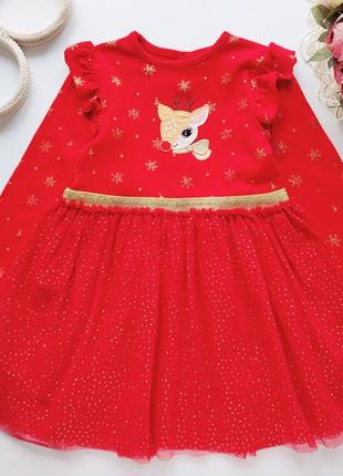 Новогоднее красное платье артикул: 21844