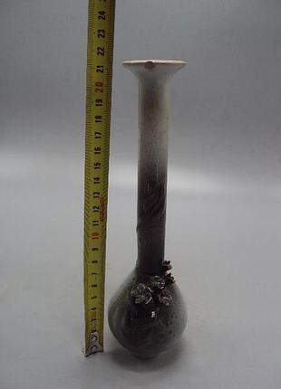 Вазочка керамика ваза цветочки высота 21,4 см под реставрацию №13974