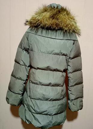 Пуховик moncler с натуральным мехом3 фото