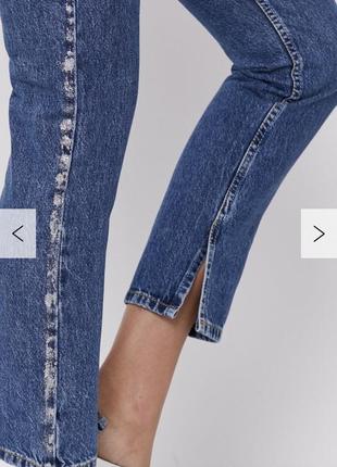Джинси pepe jeans  прямі вкорочені сині трендові3 фото