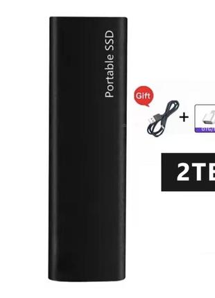Портативний зовнішній жорсткий диск ssd 2tb для пк та смартфонів подарунок