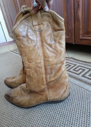 Козаки кожаные мужские.