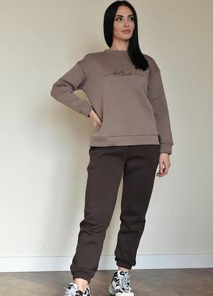 Женский теплый спортивный костюм "sport set". 42-52 р.,10 кол.