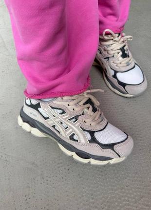 Кроссовки asics gel-nyc beige/grey premium