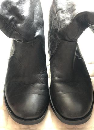 Зимние сапоги кожаные