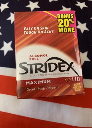 Американські серветки для щоденного догляду stridex від прищів -stridex soft touch usa10 фото
