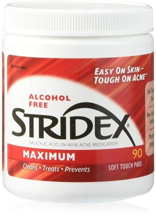 Американські серветки для щоденного догляду stridex від прищів -stridex soft touch usa