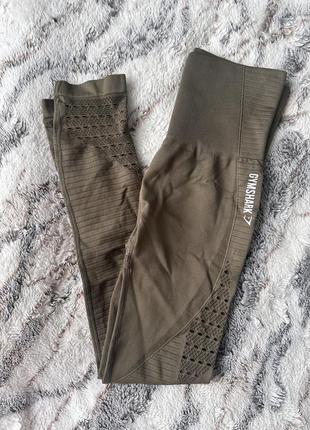 Спортивные лосины на повешенную талию gymshark