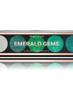 Тени для век profusion glitter gem emerald. глиттерные тени