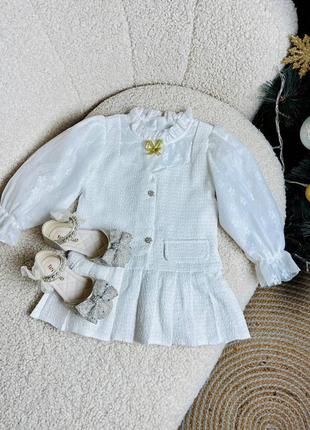 Дитяче біле платтячко