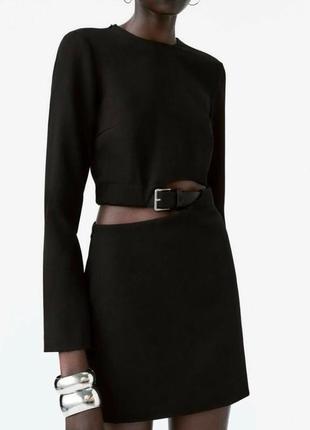 Плаття zara, сукня зара, чорна коротка сукня2 фото