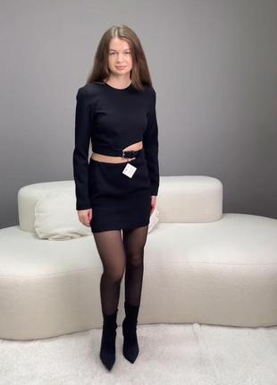 Платье zara, платье зара, черное короткое платье