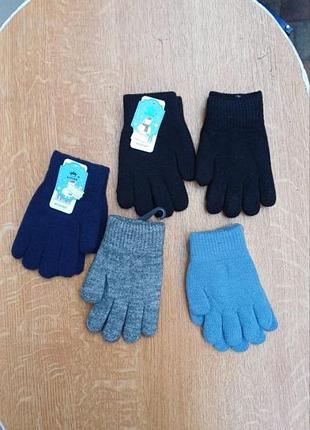 Перчатки перчатки двойные утепленные однотонные детские детские