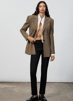 Базовые черные джинсы женские zara брюки slim jeans