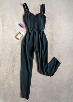 Шикарный эффектный корсетный брючный комбинезон