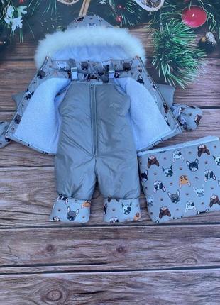 Дитячий зимовий комбінезон - трійка (0-2 роки)