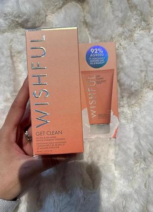 Пенка для умывания от huda beauty wishful foaming cleanser 50мл