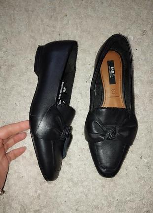 Лоферы кожаные 37-38 размер