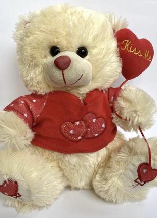 Большая мягкая игрушка медведь медвежонок с сердечками