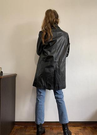 Кожаный удлинённый пиджак люкс бренду nicole farhi оригинал