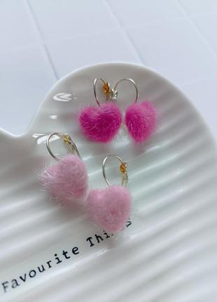 Сережки сердечка