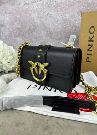 Сумка клатч premium 1:1 найвища якість  pinko black gold2 фото