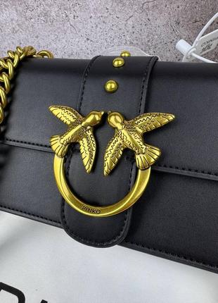 Сумка клатч premium 1:1 найвища якість  pinko black gold3 фото