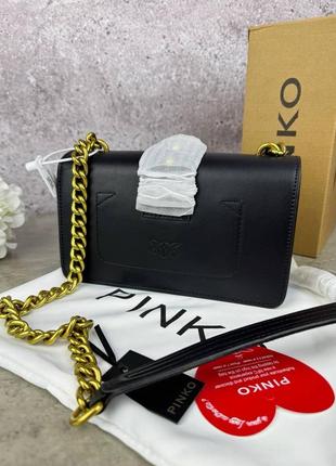 Сумка клатч premium 1:1 найвища якість  pinko black gold7 фото