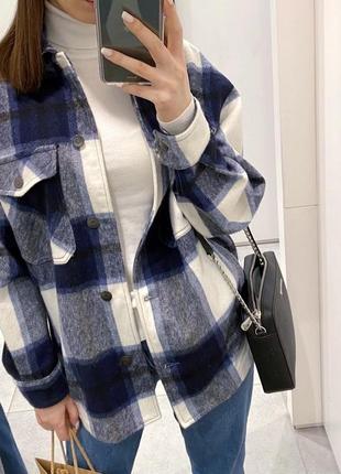 Рубашка zara в клетку