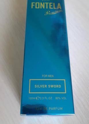 Чоловіча стійка парфумована вода silver sword" fontela premium, юнайс unice2 фото