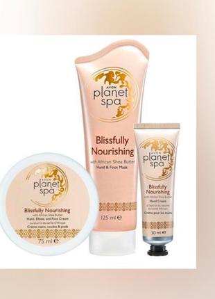 Доглядовий набір avon planet spa "неперевершене живлення" з 3 продуктів