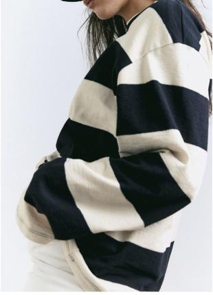 Новый женский лонгслив в полоску h&m