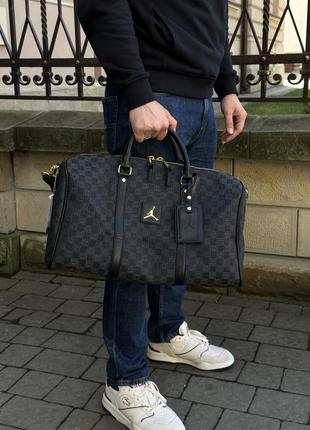 Air jordan monogram duffle bag grey