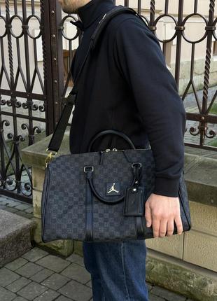 Air jordan monogram duffle bag grey