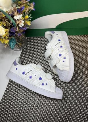 Оригінальні кросівки на липучці adidas superstar