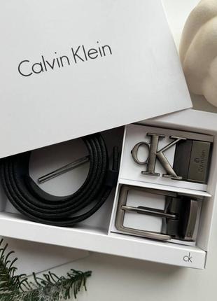 Ремень с двумя пряжками calvin klein