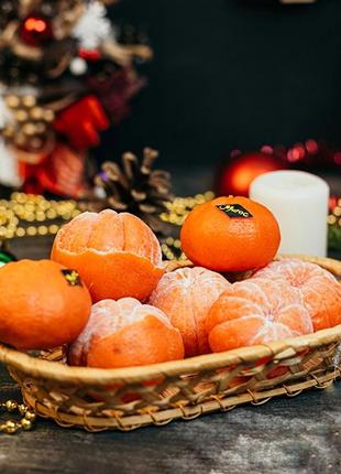 Оригинальный подарок на новый год - мыло ручной работы, мыло мандарин, сувенир